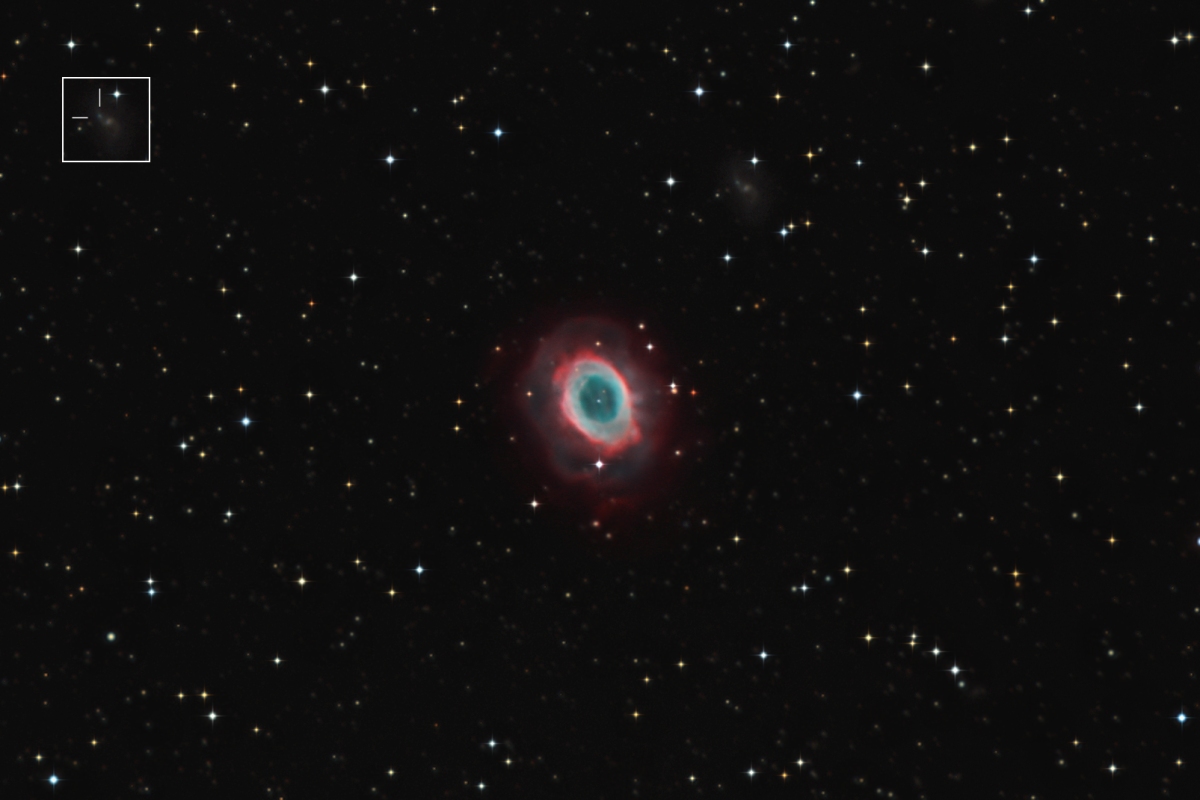 M57 Nebulosa Anulare e supernova SN2013ev in IC2196